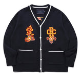 ロマンティッククラウン(ROMANTIC CROWN)  RED FLOWER DANCHEONG CARDIGAN_NAVY