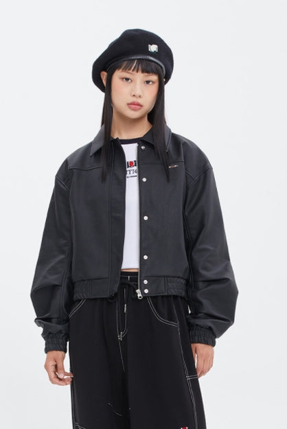 ロマンティッククラウン(ROMANTIC CROWN)  RETRO BOMBER JACKET_BLACK