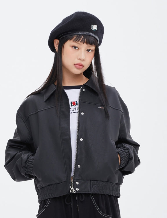 ロマンティッククラウン(ROMANTIC CROWN)  RETRO BOMBER JACKET_BLACK