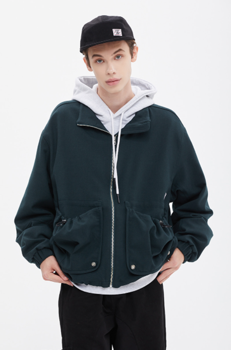 ベドインベド(BADINBAD) FRONT BIG POCKET WINDBREAKER_GREEN