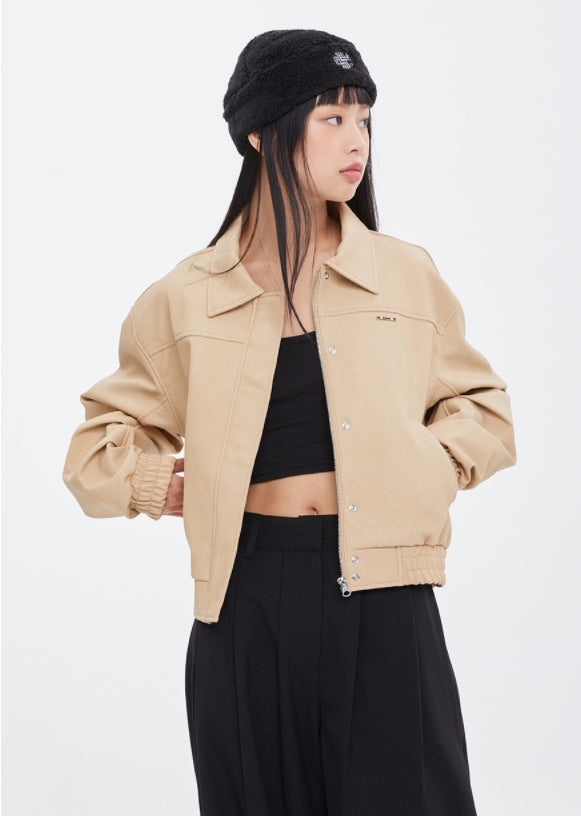 ロマンティッククラウン(ROMANTIC CROWN)  RETRO BOMBER JACKET_BROWN