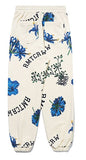 ロマンティッククラウン(ROMANTIC CROWN)  FLOWER PATTERN SWEAT PANTS_OATMEAL