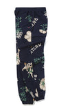 ロマンティッククラウン(ROMANTIC CROWN)  FLOWER PATTERN SWEAT PANTS_NAVY