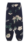 ロマンティッククラウン(ROMANTIC CROWN)  FLOWER PATTERN SWEAT PANTS_NAVY