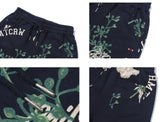 ロマンティッククラウン(ROMANTIC CROWN)  FLOWER PATTERN SWEAT PANTS_NAVY