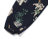ロマンティッククラウン(ROMANTIC CROWN)  FLOWER PATTERN SWEAT PANTS_NAVY