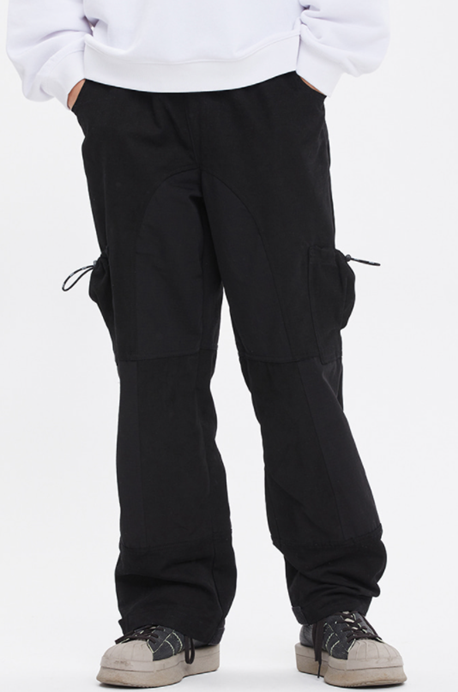 ベドインベド(BADINBAD) CUT STITCH POCKET PANTS_BLACK