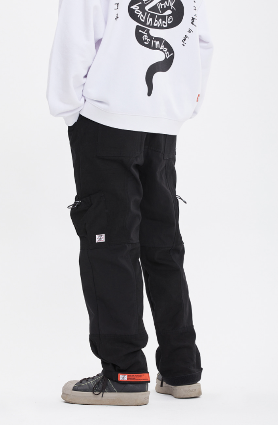 ベドインベド(BADINBAD) CUT STITCH POCKET PANTS_BLACK
