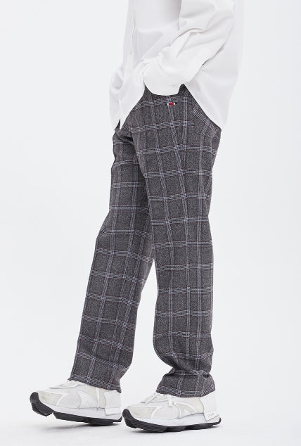 ロマンティッククラウン(ROMANTIC CROWN) GRID CHECK PANTS_CHARCOAL