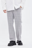 ロマンティッククラウン(ROMANTIC CROWN) GRID CHECK PANTS_GREY