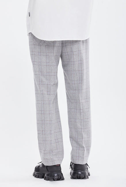 ロマンティッククラウン(ROMANTIC CROWN) GRID CHECK PANTS_GREY