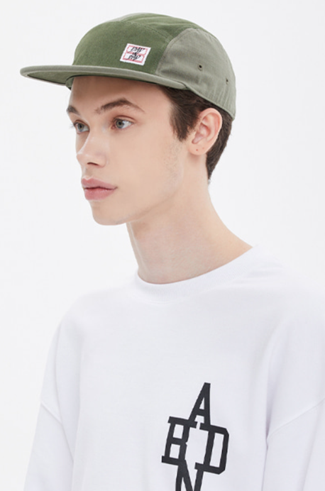 ベドインベド(BADINBAD) NAME TAG LOGO CAMP CAP_KHAKI