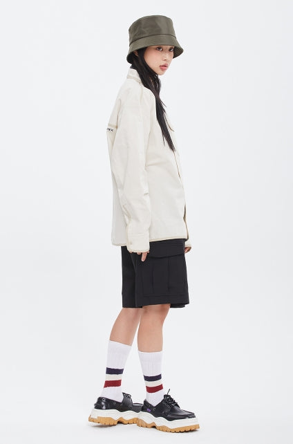 ロマンティッククラウン(ROMANTIC CROWN) RIPSTOP POCKET SHIRT_OATMEAL