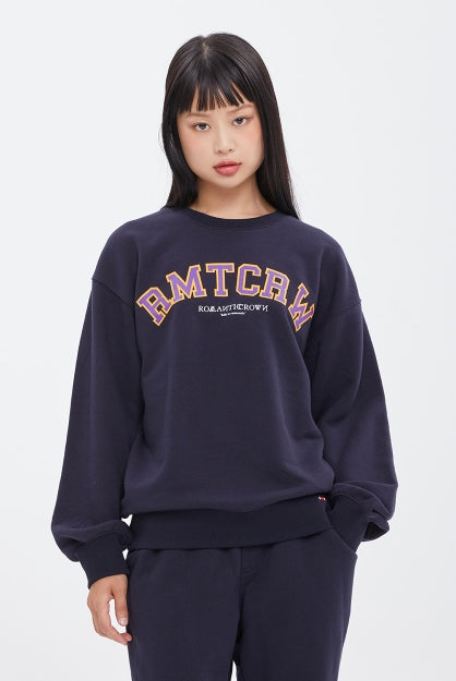 ロマンティッククラウン(ROMANTIC CROWN) RMTCRW ARCH LOGO SWEAT SHIRT_NAVY