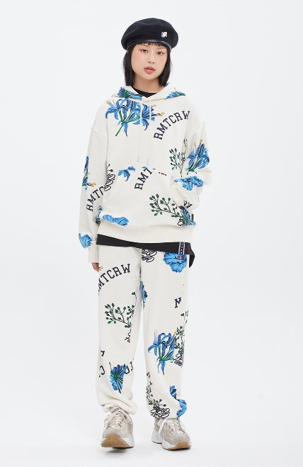 ロマンティッククラウン(ROMANTIC CROWN)  FLOWER PATTERN HOOD_OATMEAL