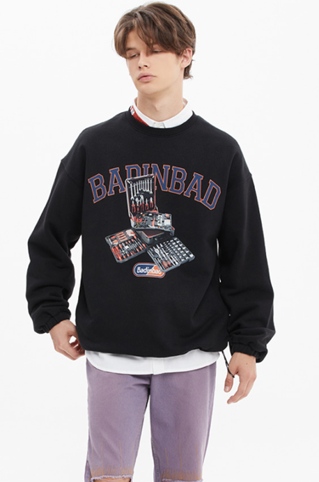 ベドインベド(BADINBAD) BAD TOOL SWEAT SHIRT_BLACK