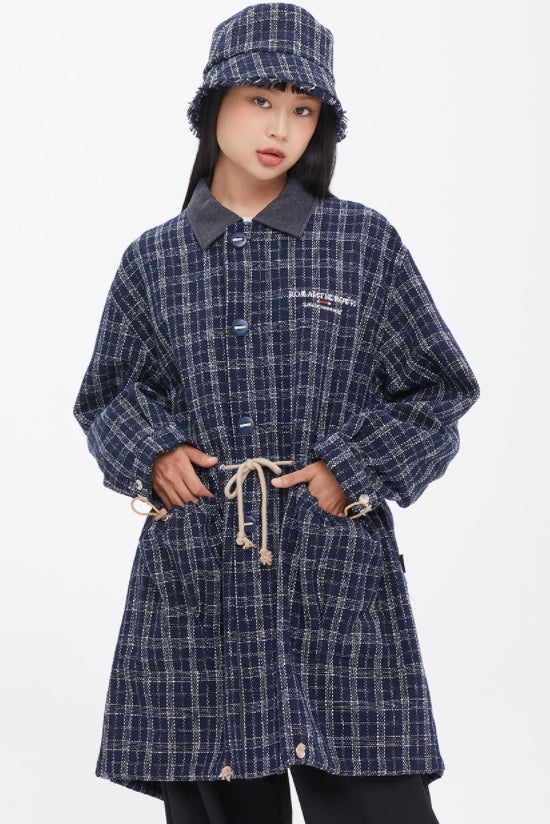 ロマンティッククラウン(ROMANTIC CROWN)  TWEED FISHTAIL PARKA_NAVY