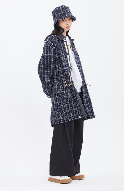 ロマンティッククラウン(ROMANTIC CROWN)  TWEED FISHTAIL PARKA_NAVY