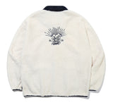 ロマンティッククラウン(ROMANTIC CROWN)  FLEECE BUTTON JACKET_OATMEAL