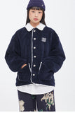 ロマンティッククラウン(ROMANTIC CROWN)  FLEECE BUTTON JACKET_NAVY