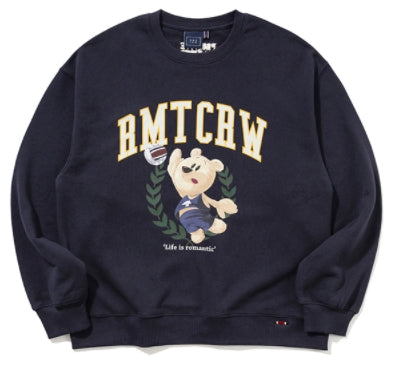 ロマンティッククラウン(ROMANTIC CROWN) VOLLEY BEAR SWEAT SHIRT_NAVY