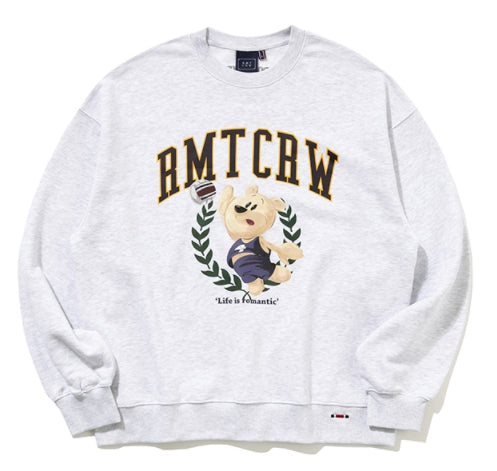 ロマンティッククラウン(ROMANTIC CROWN) VOLLEY BEAR SWEAT SHIRT_LIGHT GREY