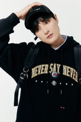 ロマンティッククラウン(ROMANTIC CROWN)  NEVER SAY NEVER HOODIE_BLACK