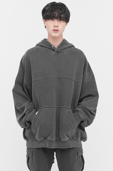 ディープリーク(DPRIQUE) 12 OVERSIZED HOODIE - WASHED BLACK