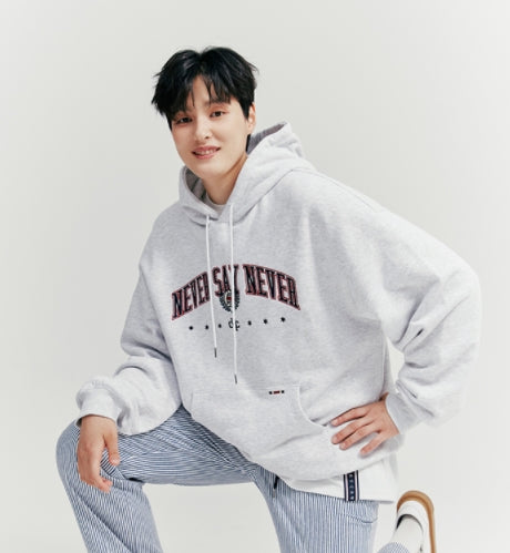 ロマンティッククラウン(ROMANTIC CROWN)  NEVER SAY NEVER HOODIE_LIGHT GREY