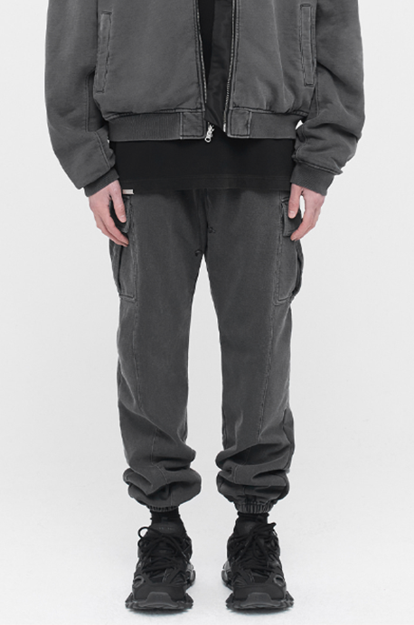 ディープリーク(DPRIQUE) CARGO SWEATPANTS - WASHED BLACK