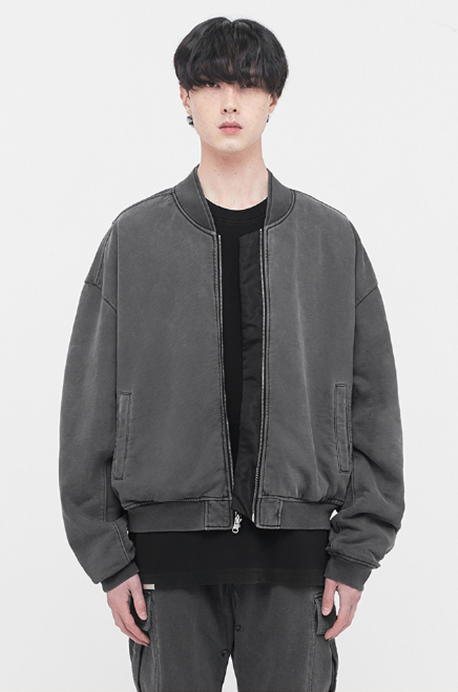 ディープリーク(DPRIQUE) REVERSIBLE BOMBER JACKET - BLACK/BLACK