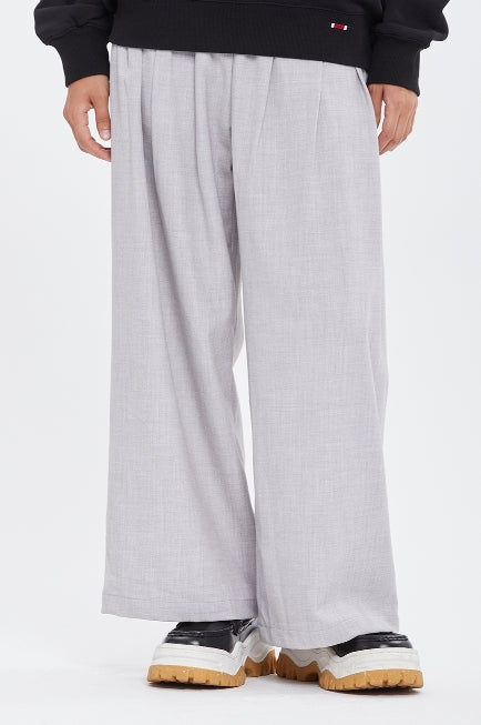 ロマンティッククラウン(ROMANTIC CROWN) WOMANS TWOTUCK SLACKS_LIGHT GREY