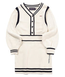 ロマンティッククラウン(ROMANTIC CROWN)  NECK LINE KNIT ONEPIECE_OATMEAL
