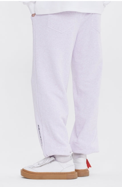 ロマンティッククラウン(ROMANTIC CROWN) PIN TUCK SWEAT PANTS_MELANGE PURPLE