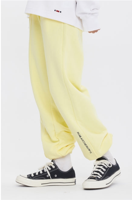 ロマンティッククラウン(ROMANTIC CROWN) PIN TUCK SWEAT PANTS_LIGHT YELLOW