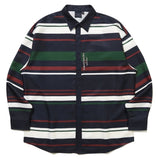ロマンティッククラウン(ROMANTIC CROWN) MULTI STRIPE SHIRT_NAVY