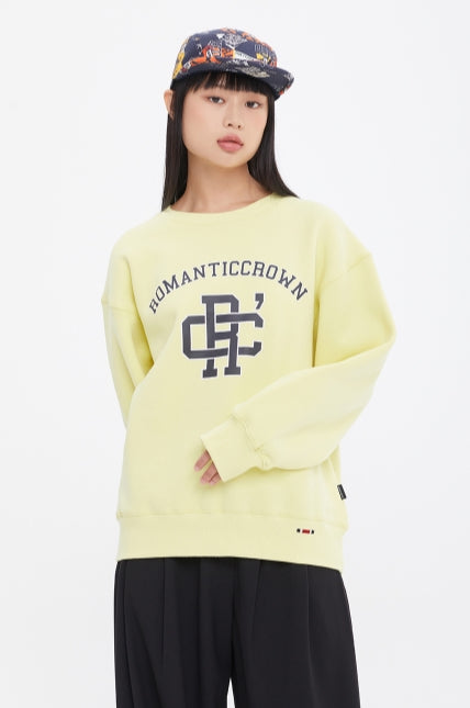ロマンティッククラウン(ROMANTIC CROWN) RC CLUB SWEAT SHIRT_LIGHT YELLOW