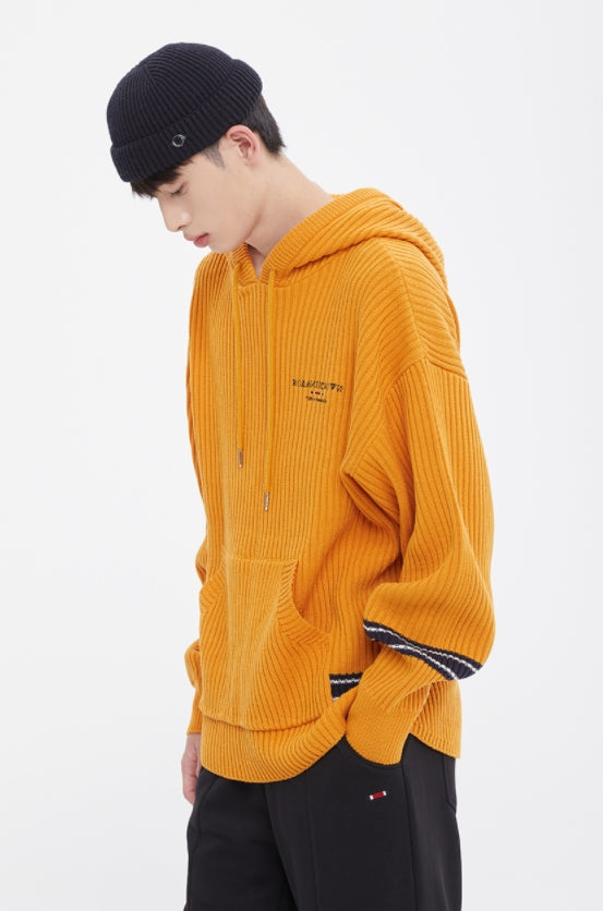 ロマンティッククラウン(ROMANTIC CROWN)  RIB KNIT HOOD_YELLOW