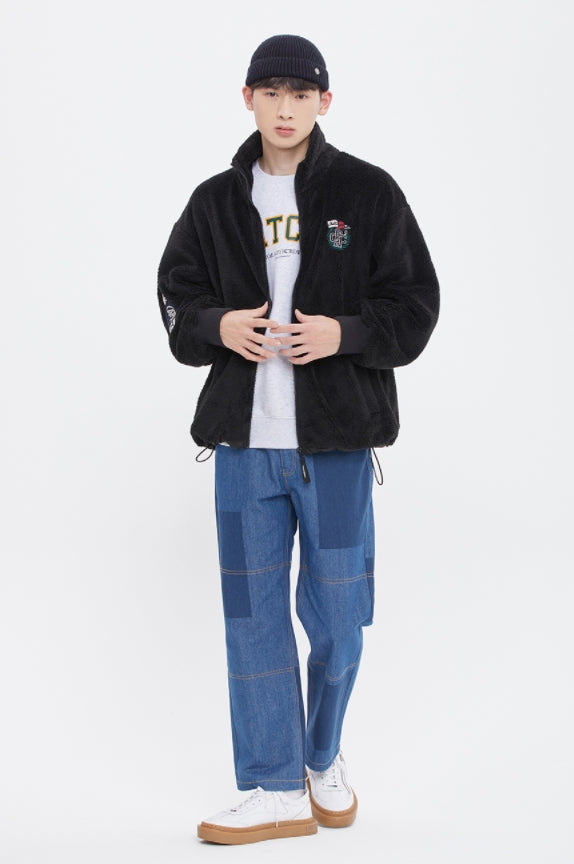 ロマンティッククラウン(ROMANTIC CROWN)  CHILD FLAG FLEECE JACKET_BLACK