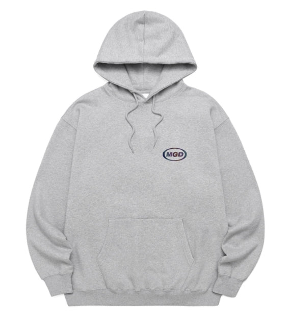 mahagrid (マハグリッド)  RAINBOW REFLECTIVE OVAL LOGO HOODIE [GREY]