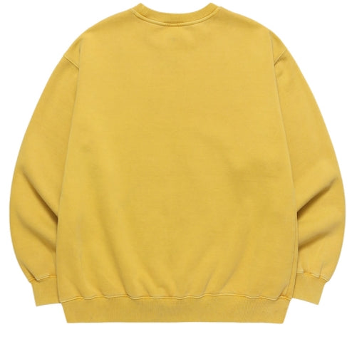 mahagrid (マハグリッド) UNIVERSITY PIGMENT SWEATSHIRT [MUSTARD]