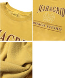 mahagrid (マハグリッド) UNIVERSITY PIGMENT SWEATSHIRT [MUSTARD]