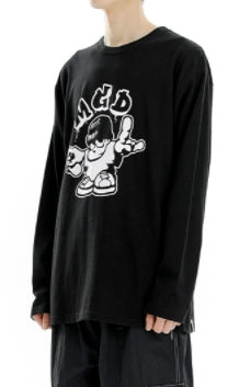mahagrid (マハグリッド) MGD TAG MAN LS TEE [BLACK]