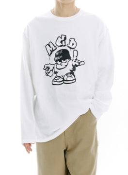 mahagrid (マハグリッド) MGD TAG MAN LS TEE [WHITE]