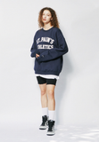 セイントペイン(SAINTPAIN)  SP ATHLETIC LOGO CREWNECK-NAVY