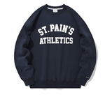 セイントペイン(SAINTPAIN)  SP ATHLETIC LOGO CREWNECK-NAVY