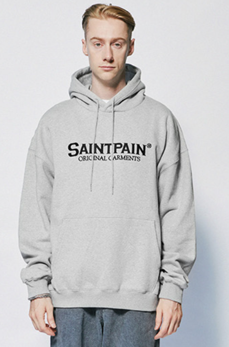 セイントペイン(SAINTPAIN)  SP ORIGINAL LOGO HOOD-MELANGE GRAY