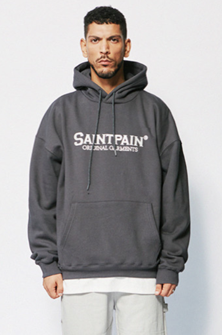 セイントペイン(SAINTPAIN)  SP ORIGINAL LOGO HOOD-CHARCOAL