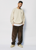 セイントペイン(SAINTPAIN)  SP VARIATION LOGO CREWNECK-BEIGE