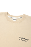 セイントペイン(SAINTPAIN)  SP VARIATION LOGO CREWNECK-BEIGE